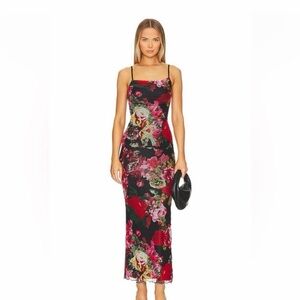 Superdown Molly Maxi Dress Red Floral Revolve Size Large